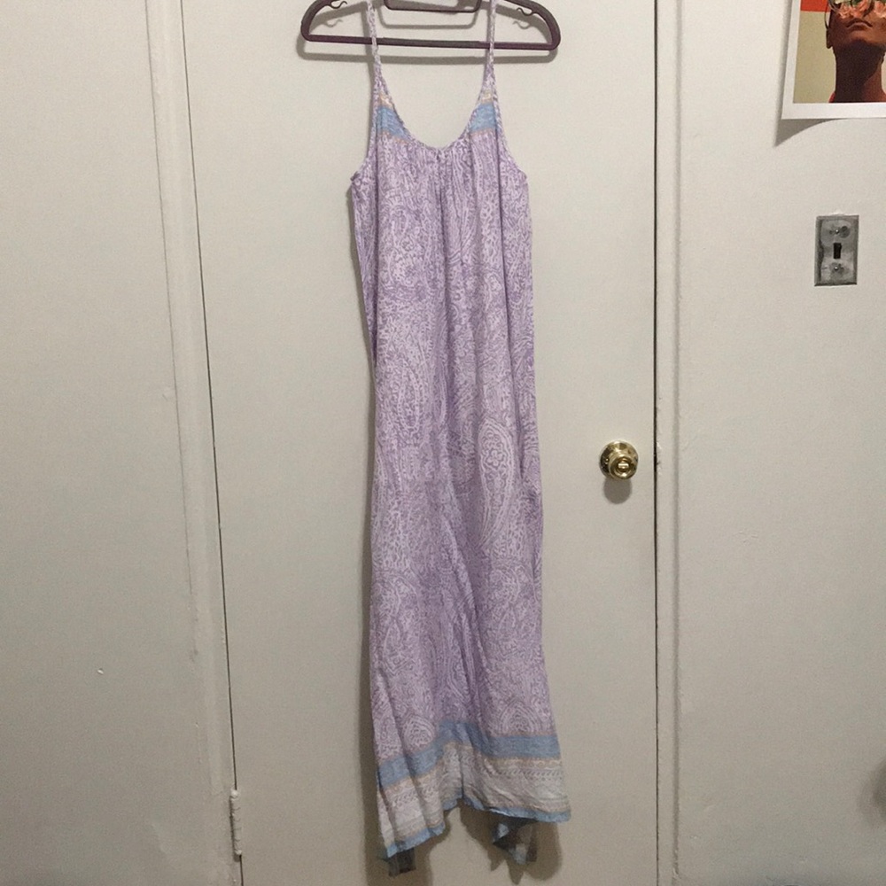 Purple Printed Maxi Dress perfect for summer!